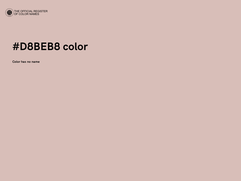 #D8BEB8 color image