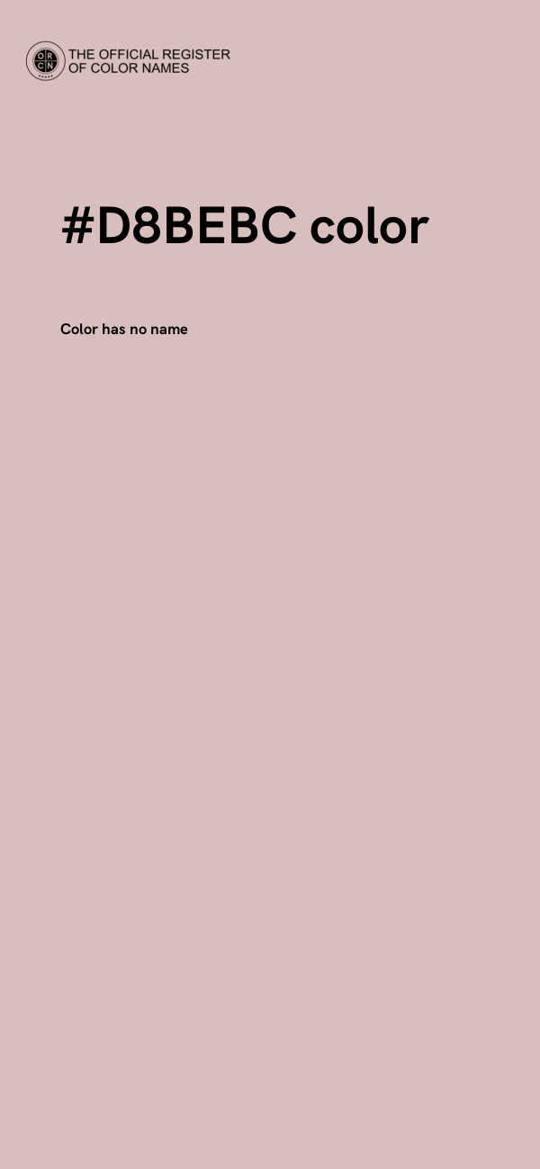 #D8BEBC color image