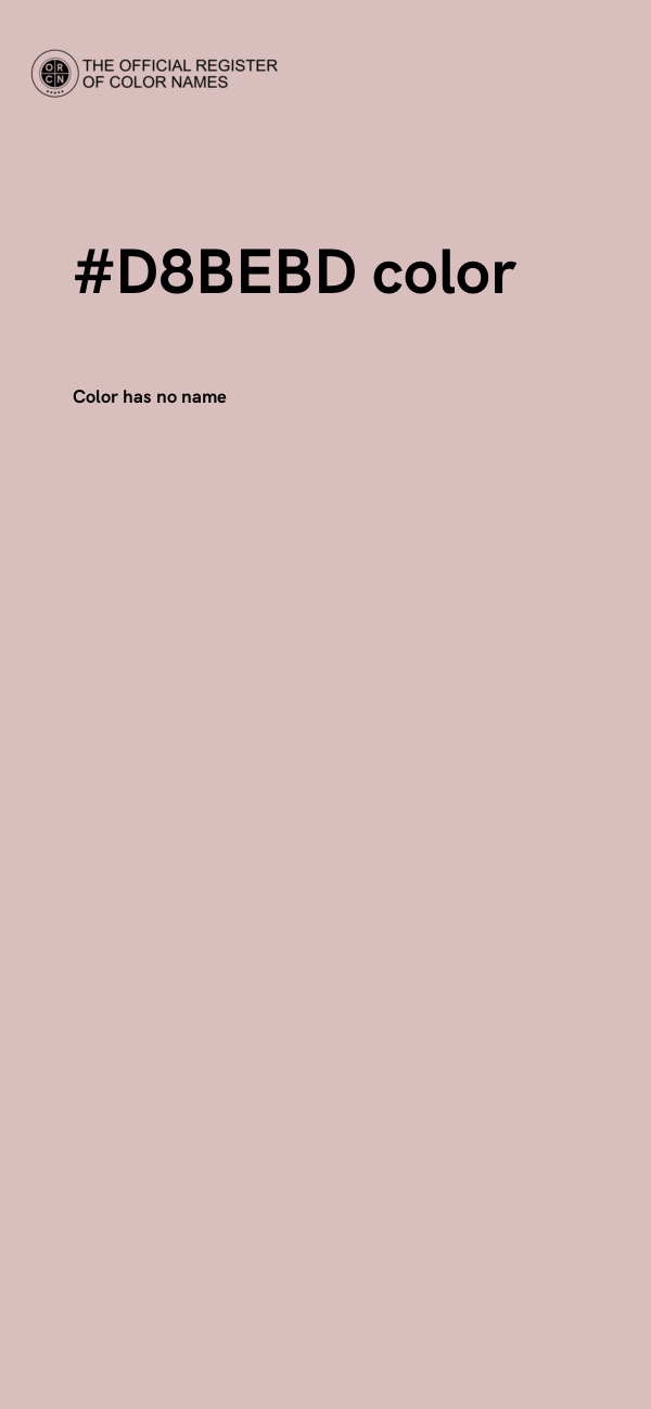 #D8BEBD color image