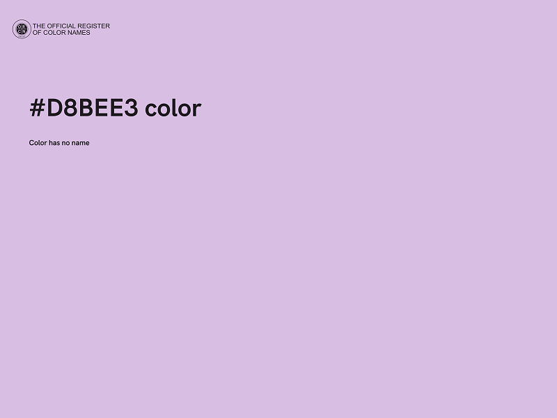 #D8BEE3 color image