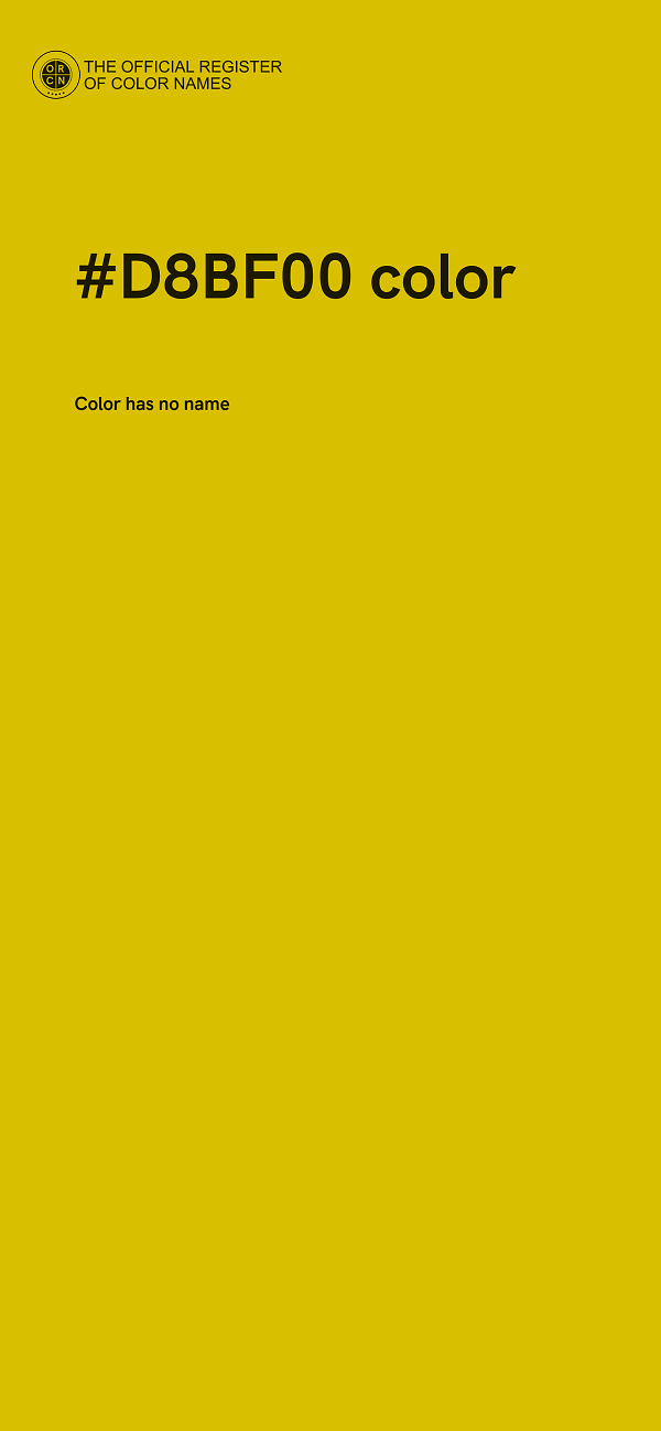 #D8BF00 color image