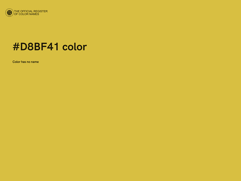 #D8BF41 color image
