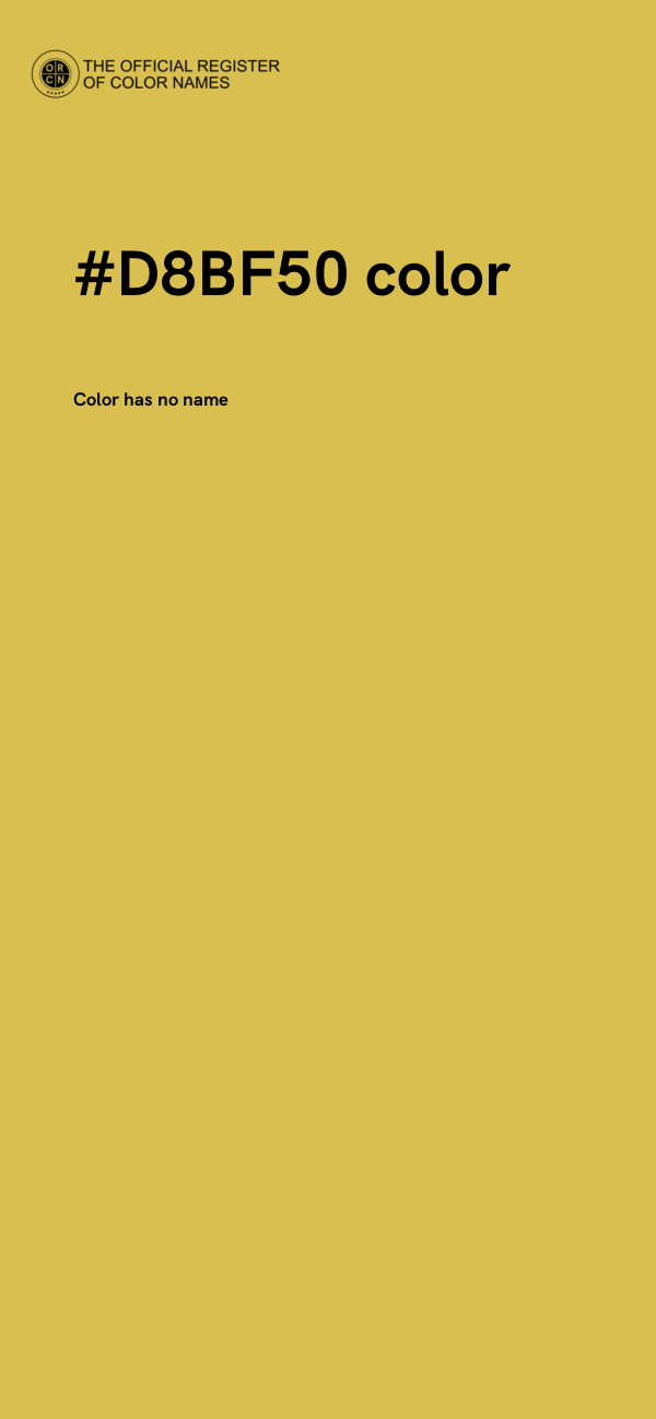 #D8BF50 color image