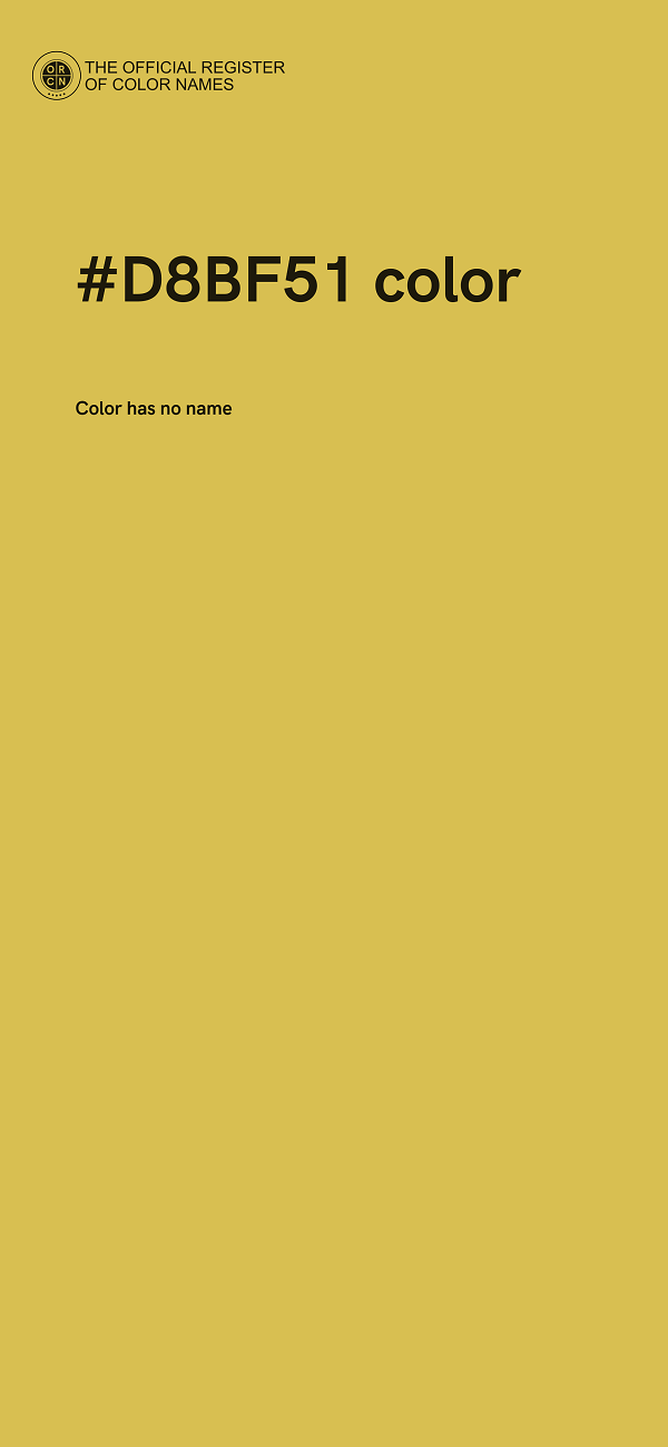 #D8BF51 color image