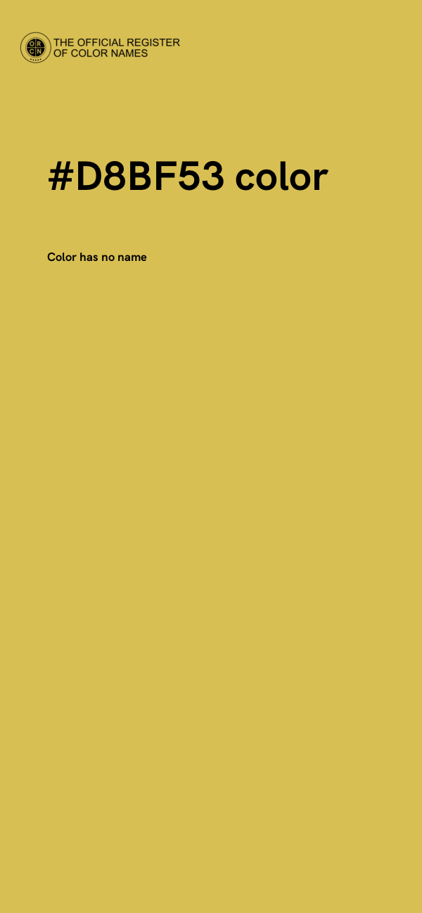 #D8BF53 color image