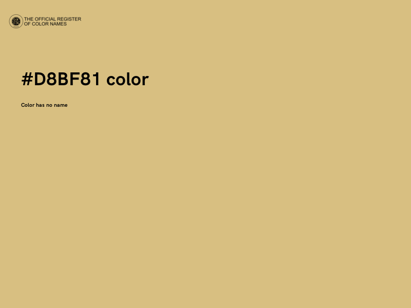 #D8BF81 color image