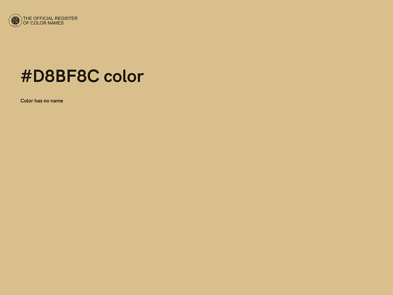 #D8BF8C color image