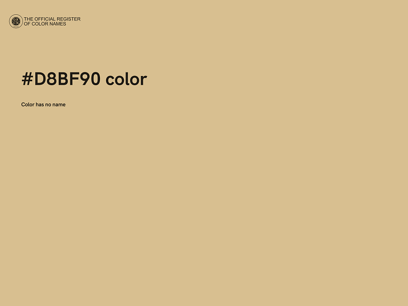 #D8BF90 color image