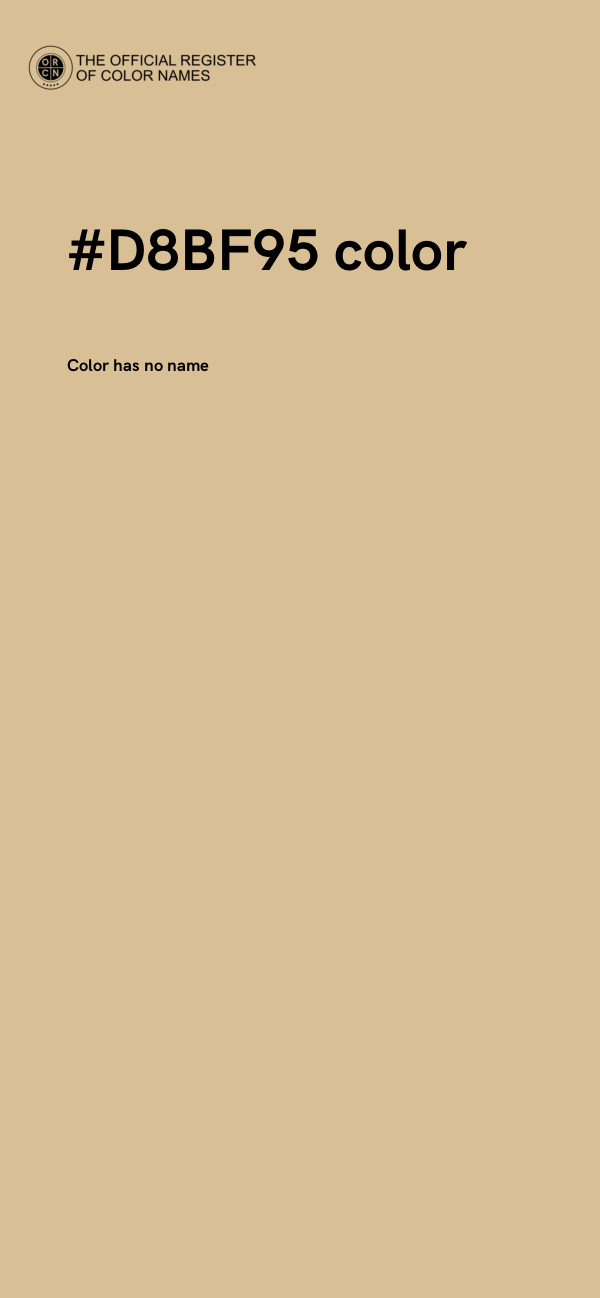 #D8BF95 color image