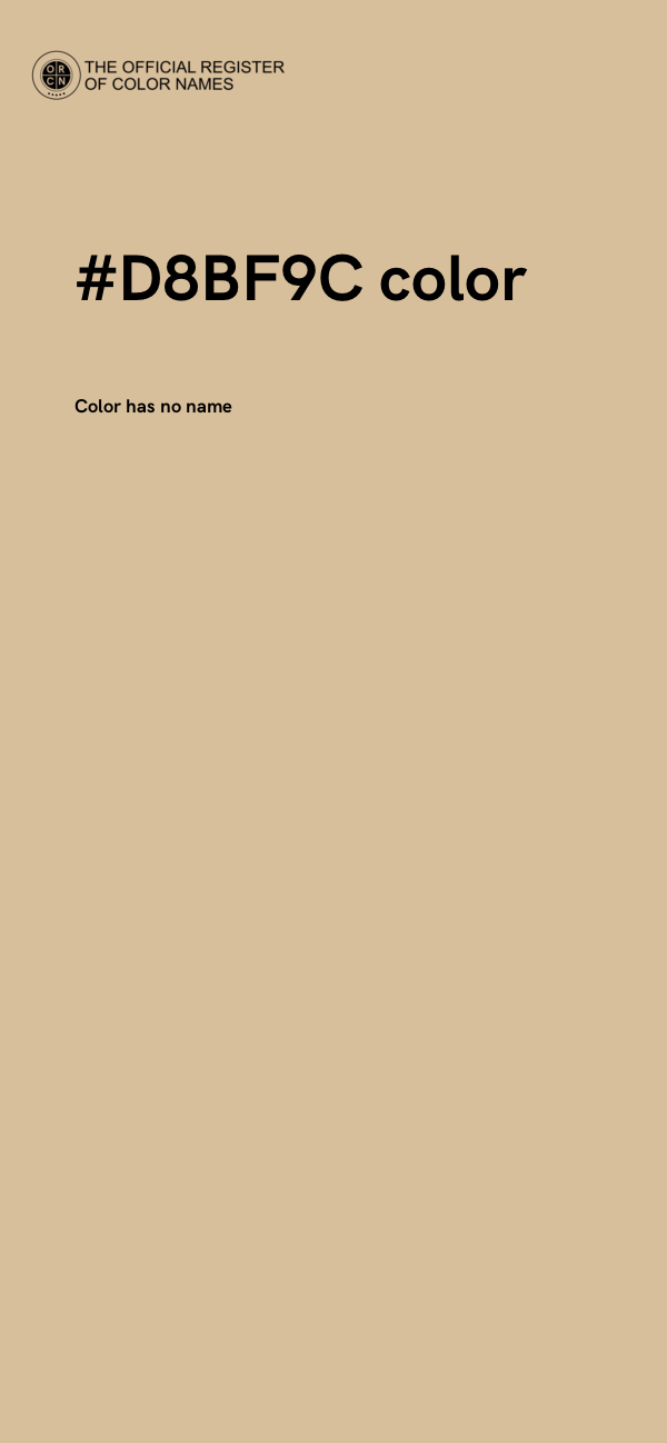 #D8BF9C color image