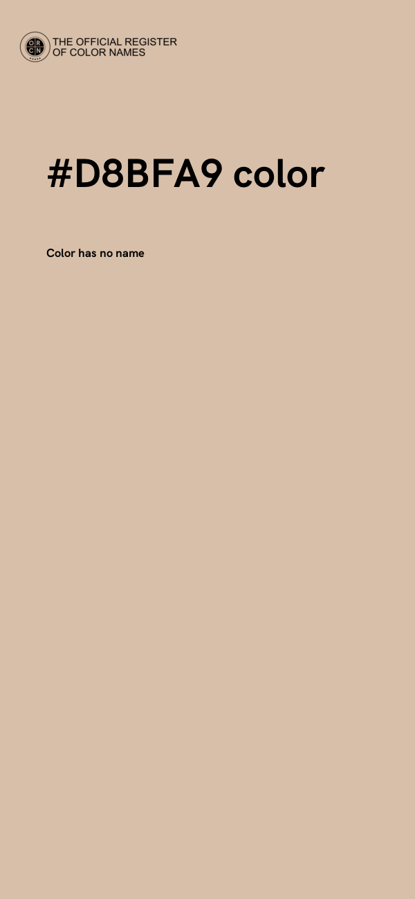 #D8BFA9 color image