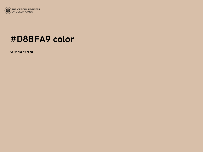 #D8BFA9 color image