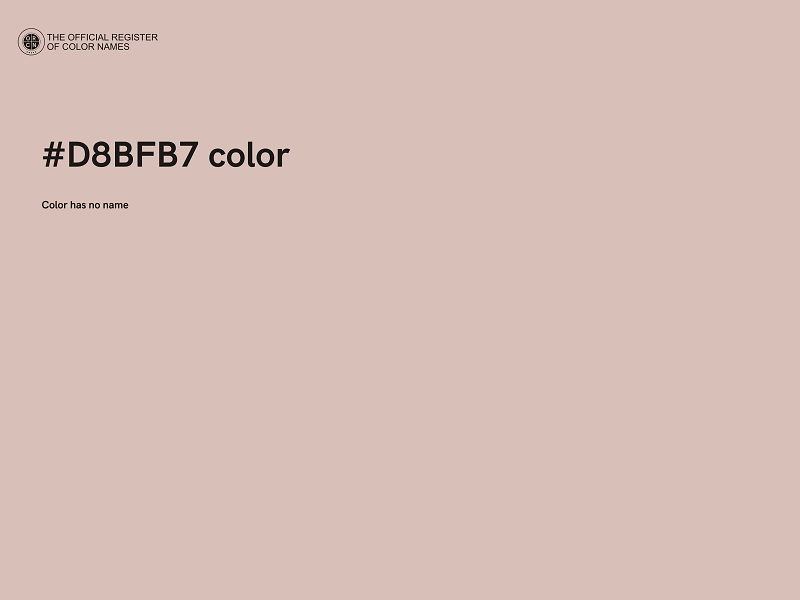 #D8BFB7 color image