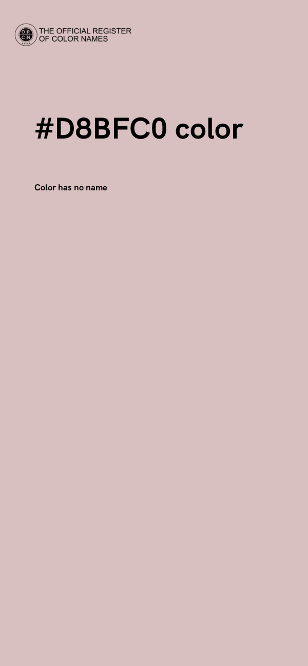#D8BFC0 color image