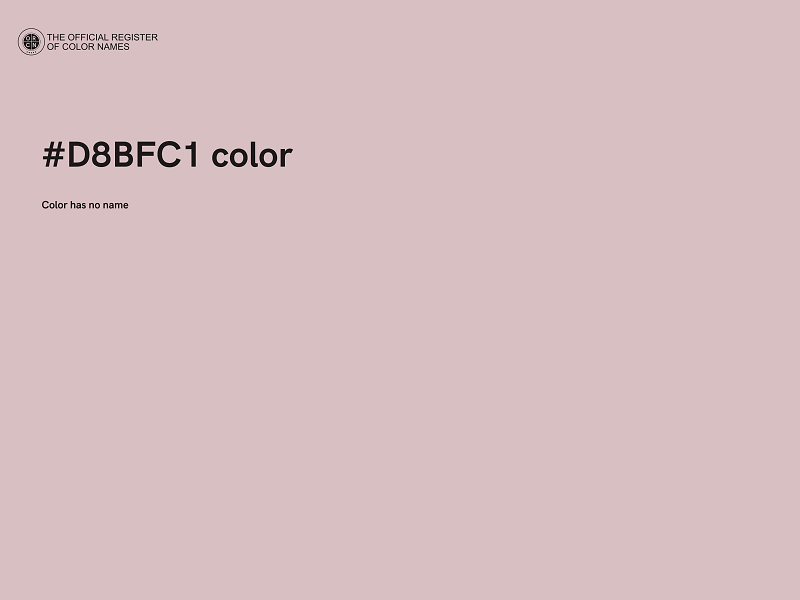 #D8BFC1 color image