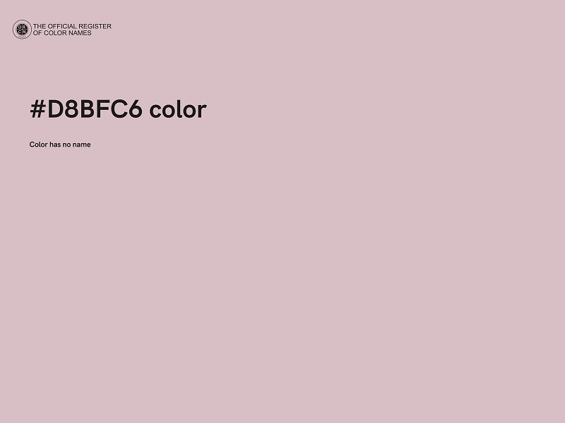 #D8BFC6 color image