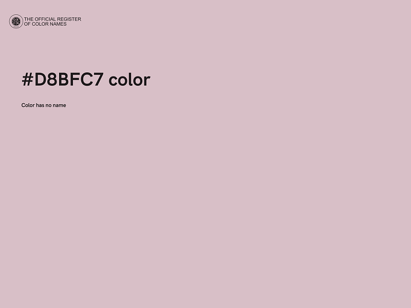 #D8BFC7 color image