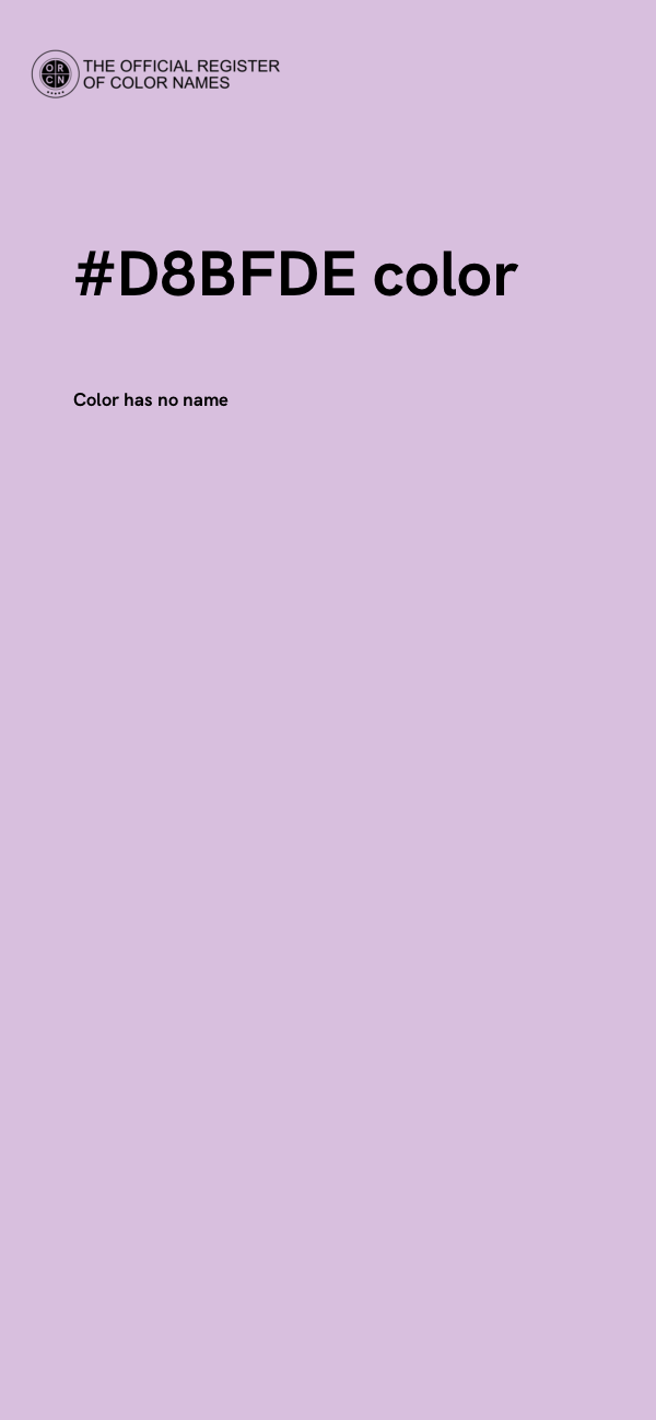 #D8BFDE color image