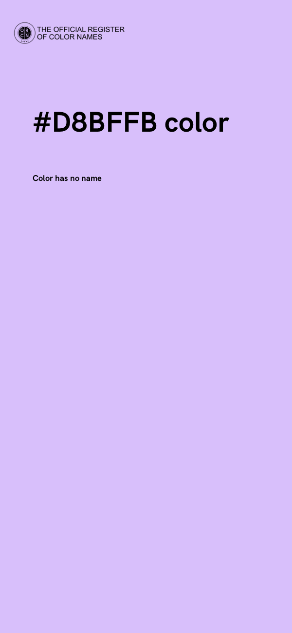 #D8BFFB color image