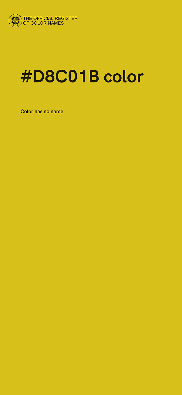 #D8C01B color image