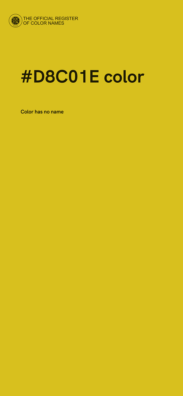 #D8C01E color image