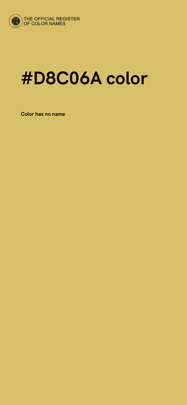 #D8C06A color image