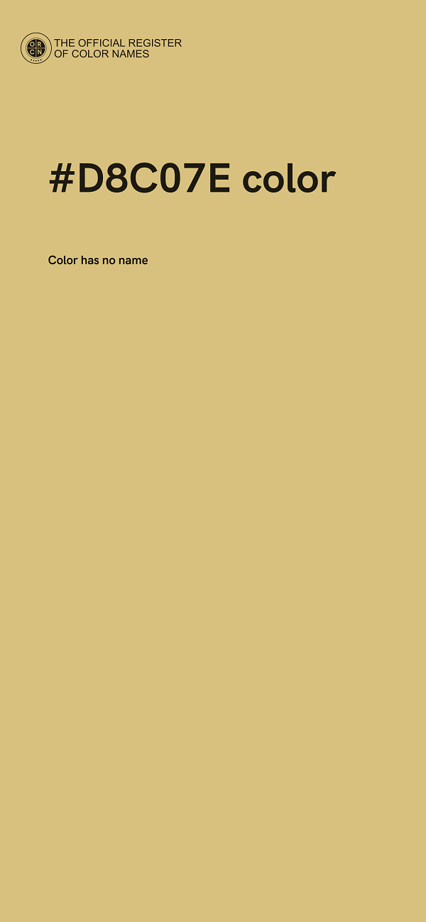 #D8C07E color image