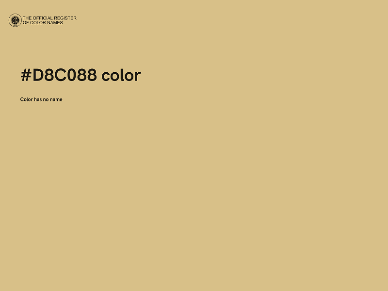 #D8C088 color image