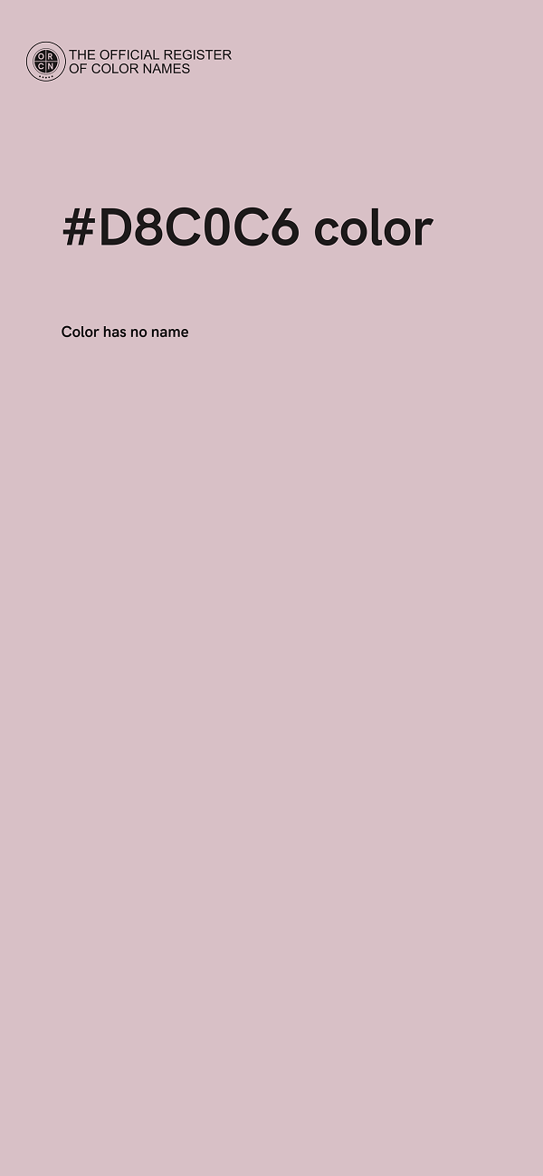 #D8C0C6 color image