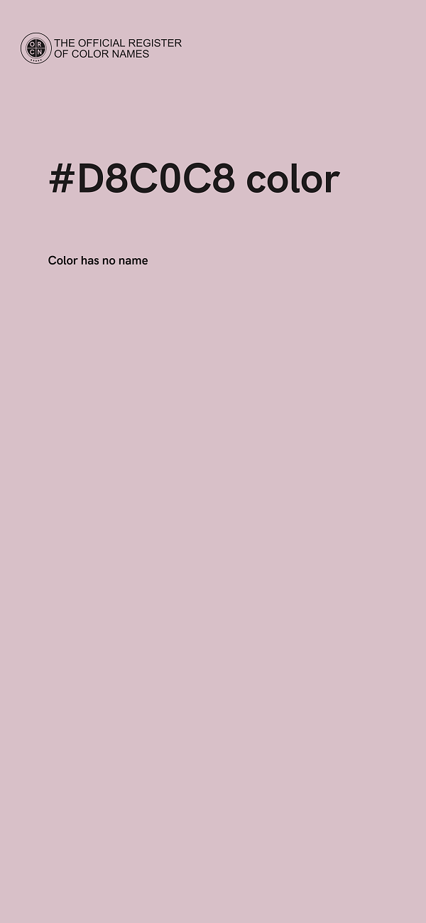#D8C0C8 color image