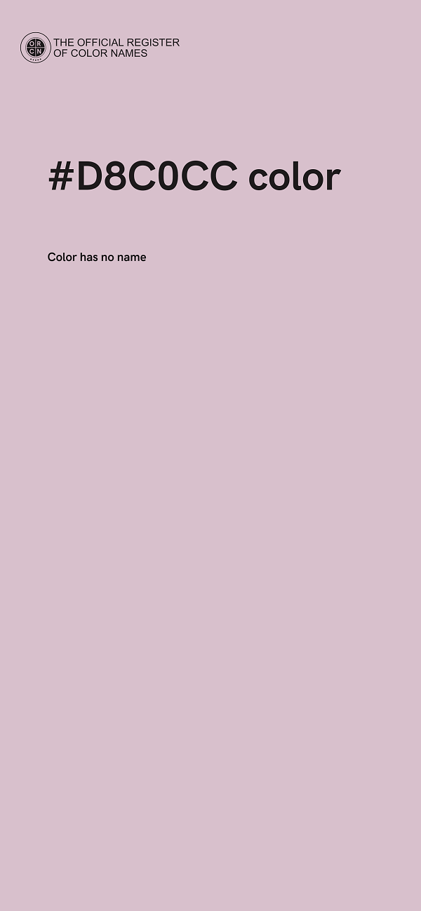#D8C0CC color image