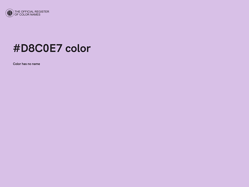 #D8C0E7 color image