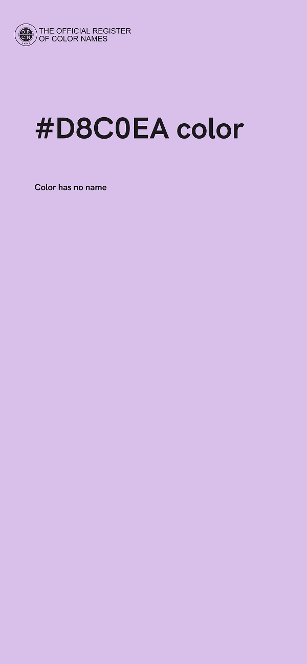 #D8C0EA color image