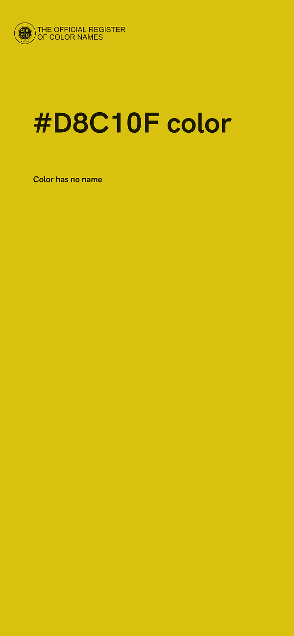 #D8C10F color image