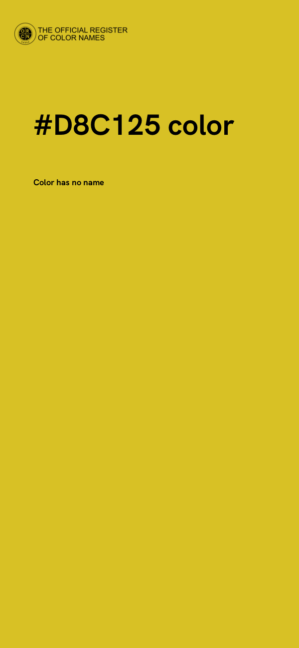 #D8C125 color image