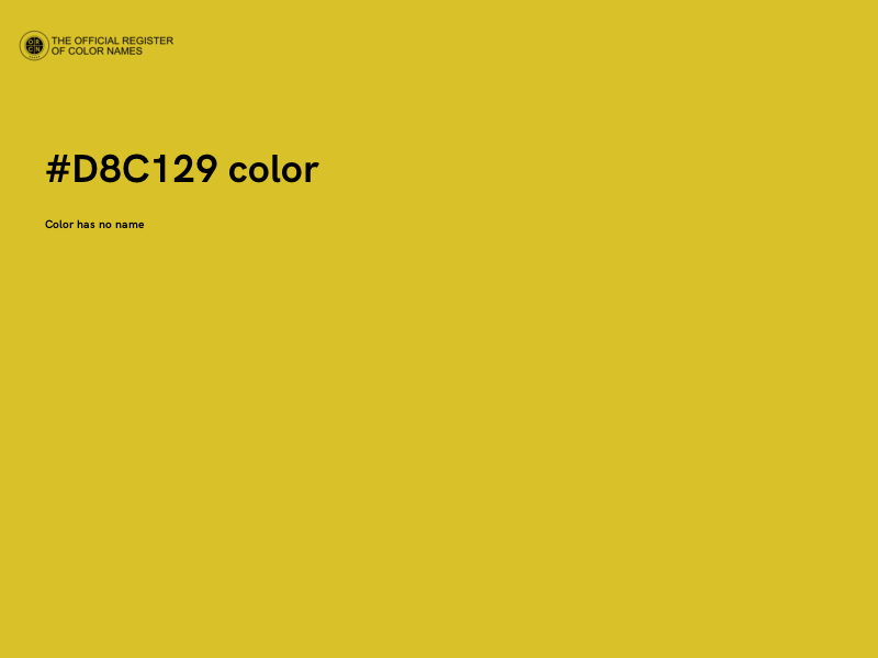 #D8C129 color image