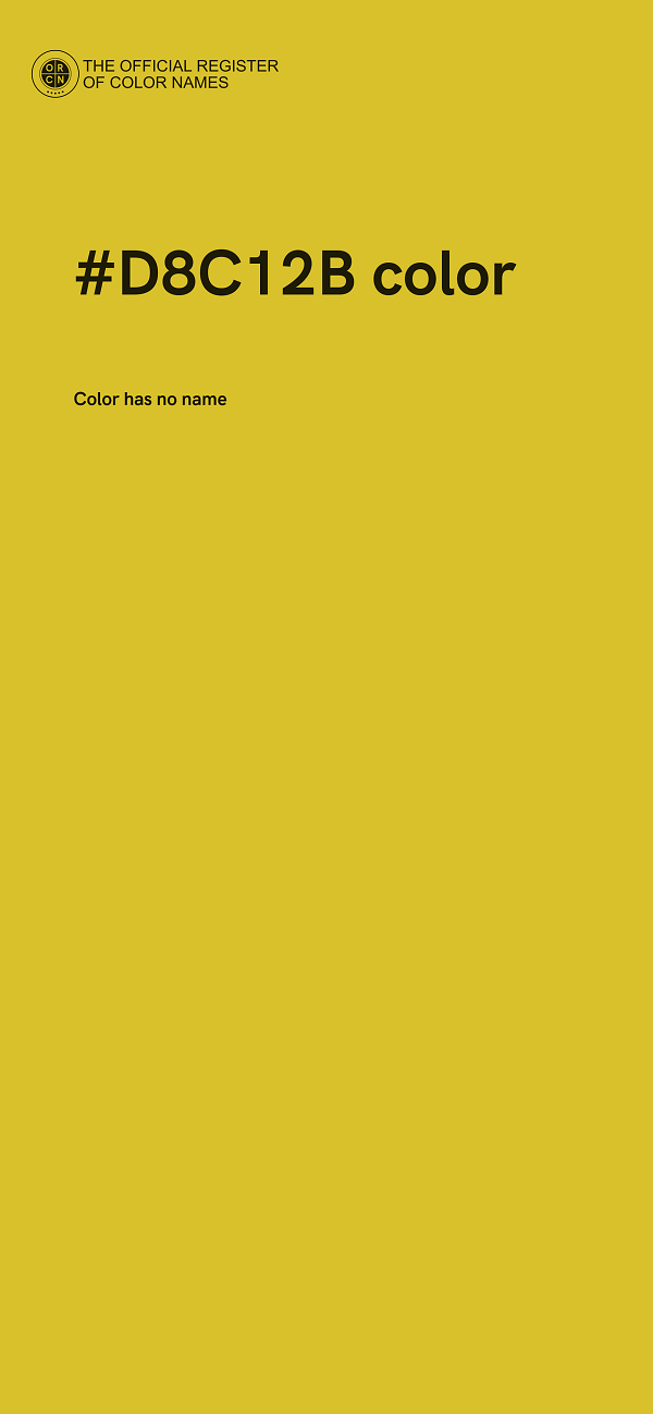 #D8C12B color image