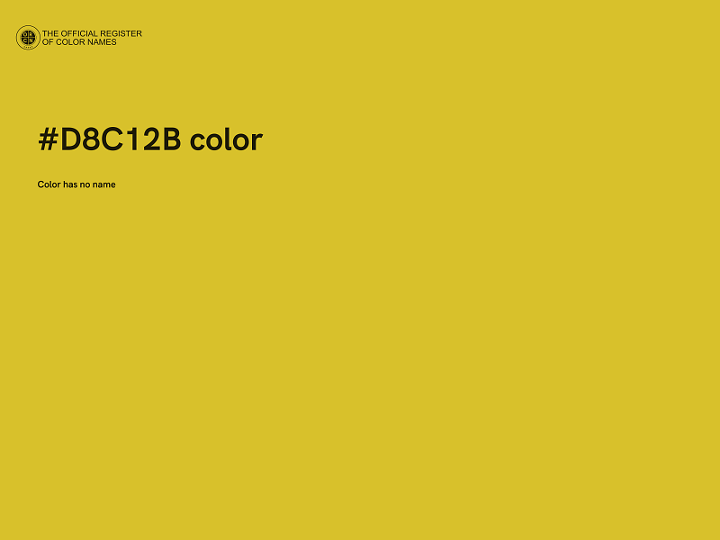 #D8C12B color image