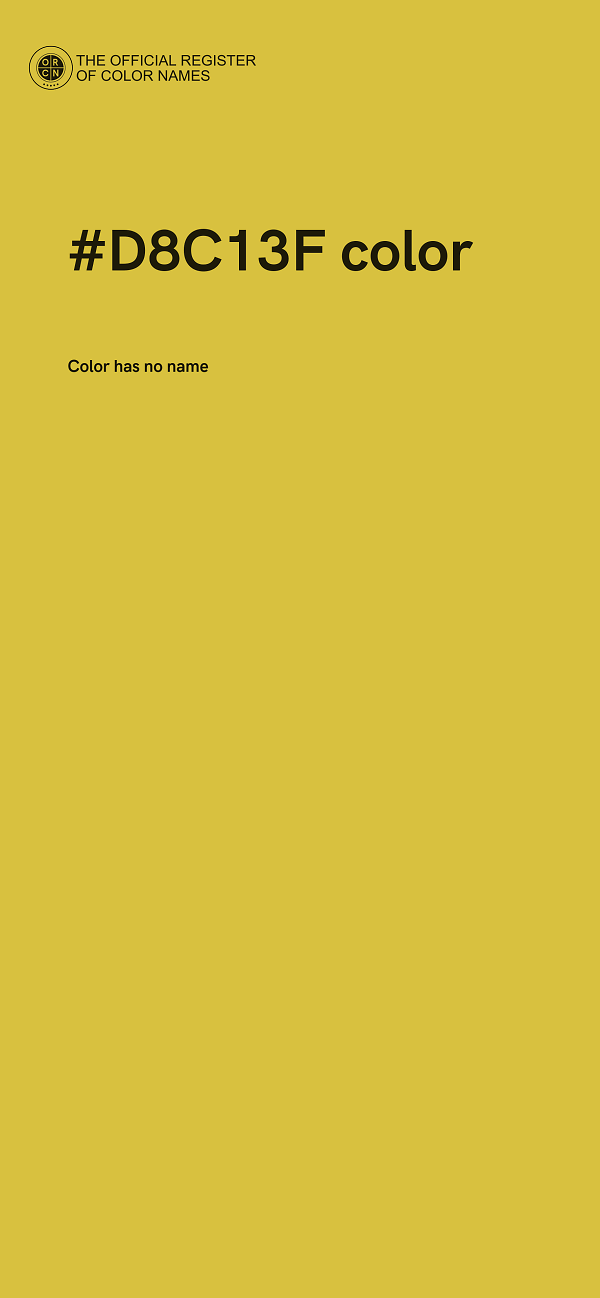 #D8C13F color image