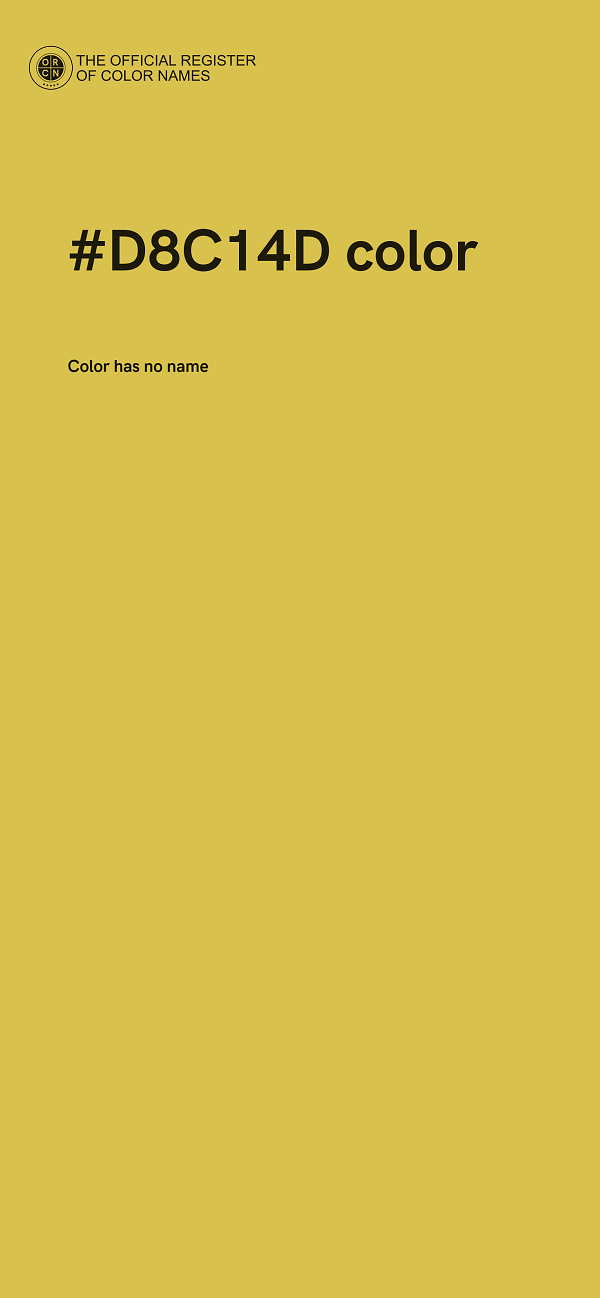 #D8C14D color image