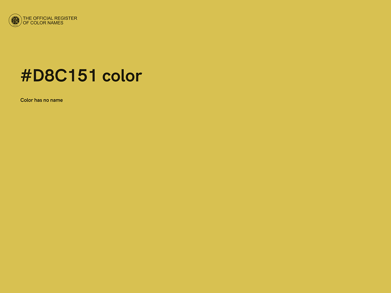 #D8C151 color image