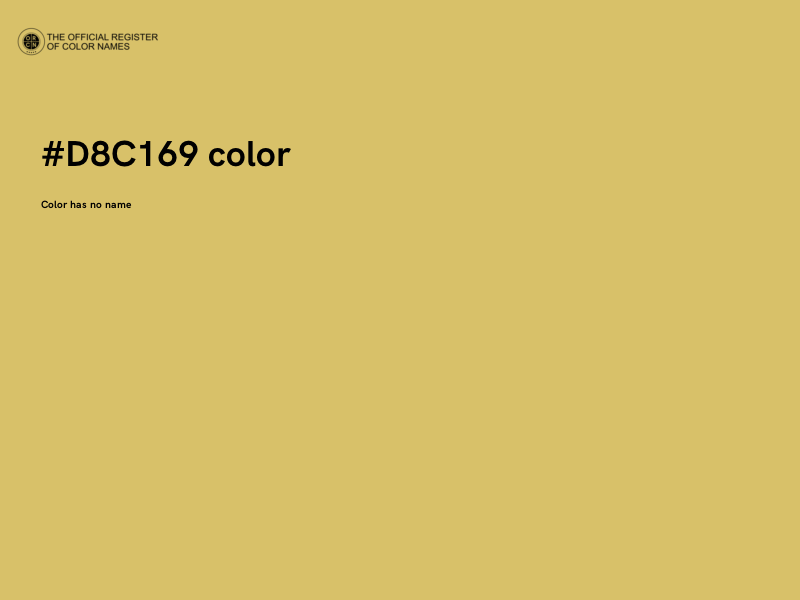 #D8C169 color image