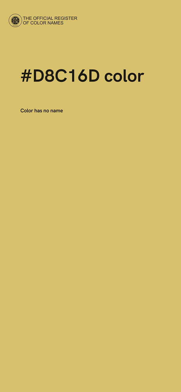 #D8C16D color image