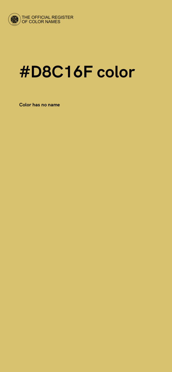 #D8C16F color image