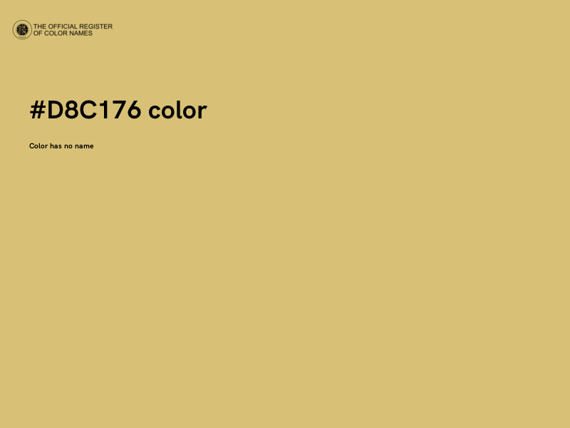 #D8C176 color image