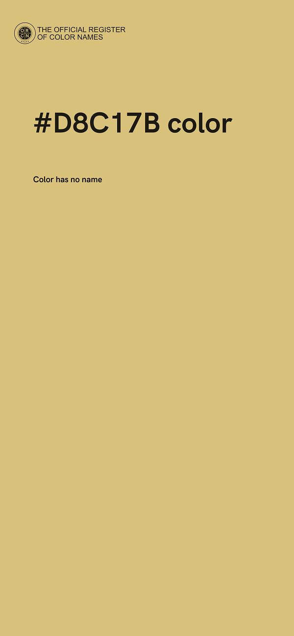 #D8C17B color image