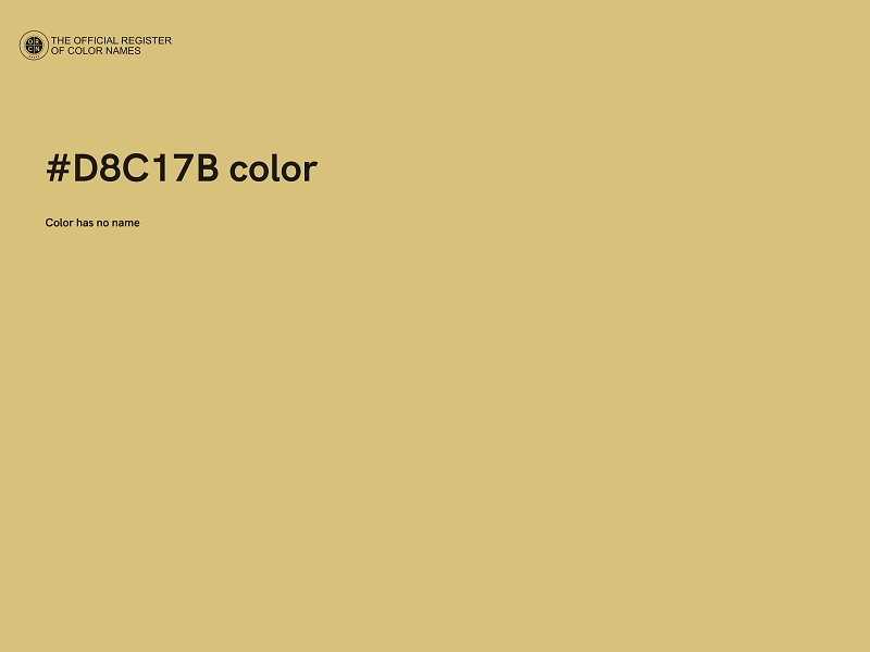 #D8C17B color image