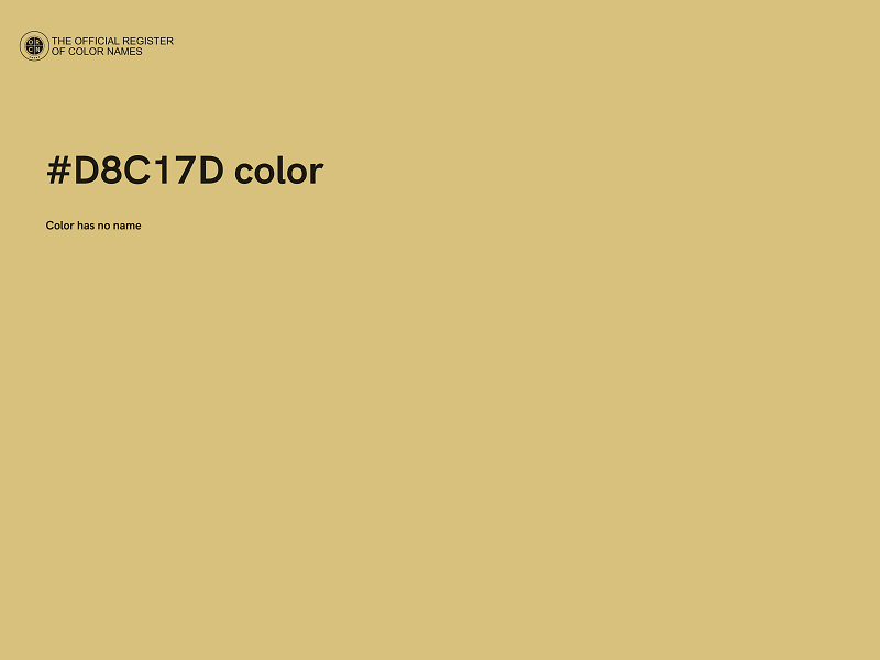 #D8C17D color image