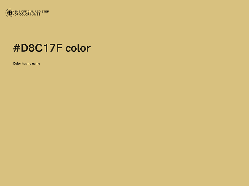 #D8C17F color image