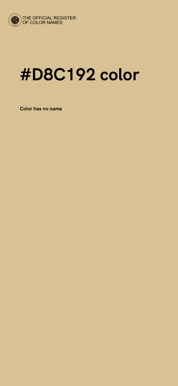 #D8C192 color image
